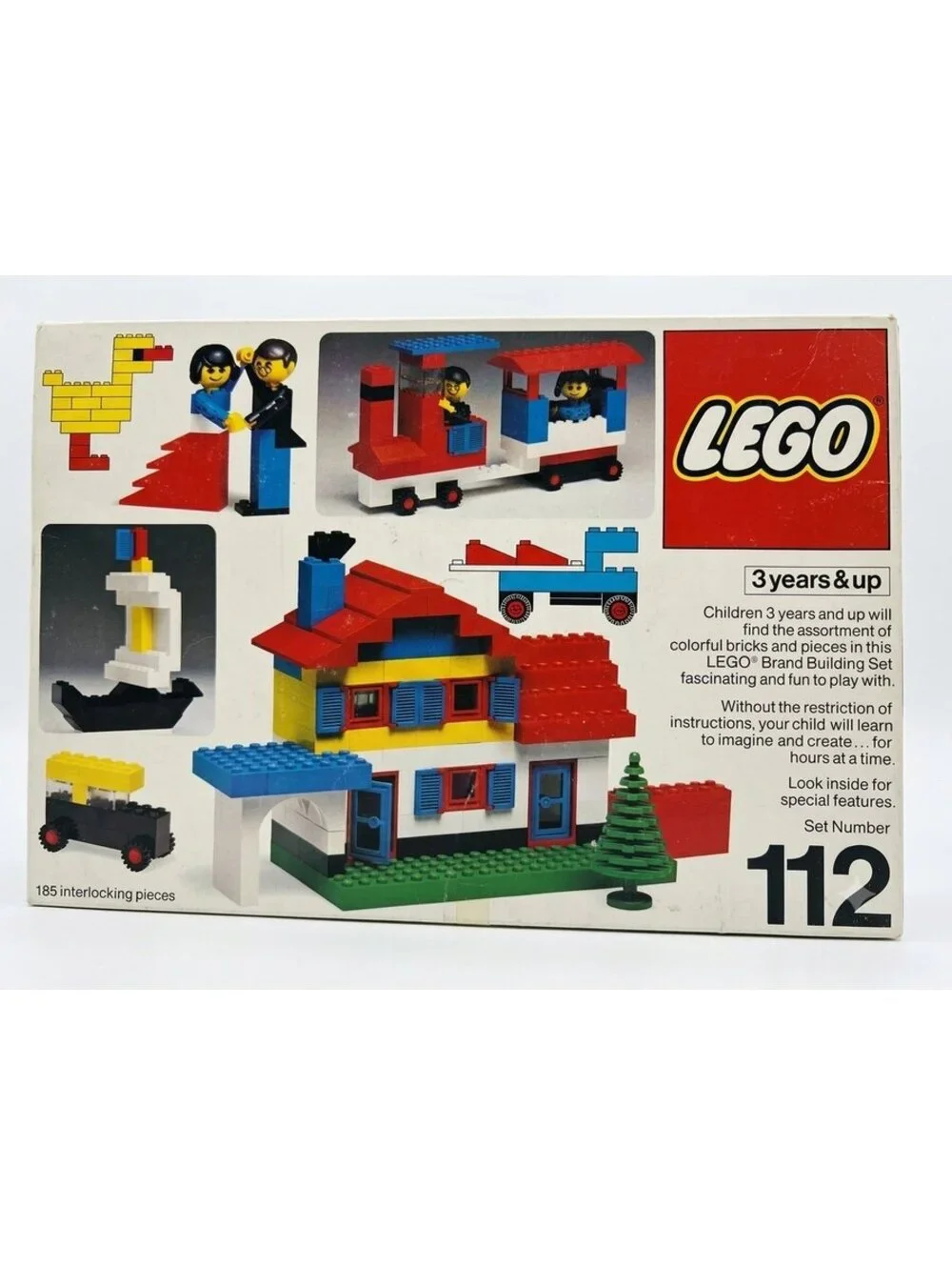 Lego #112 Universal Bulding Set 1977 (Just the Box and a few pieces)
